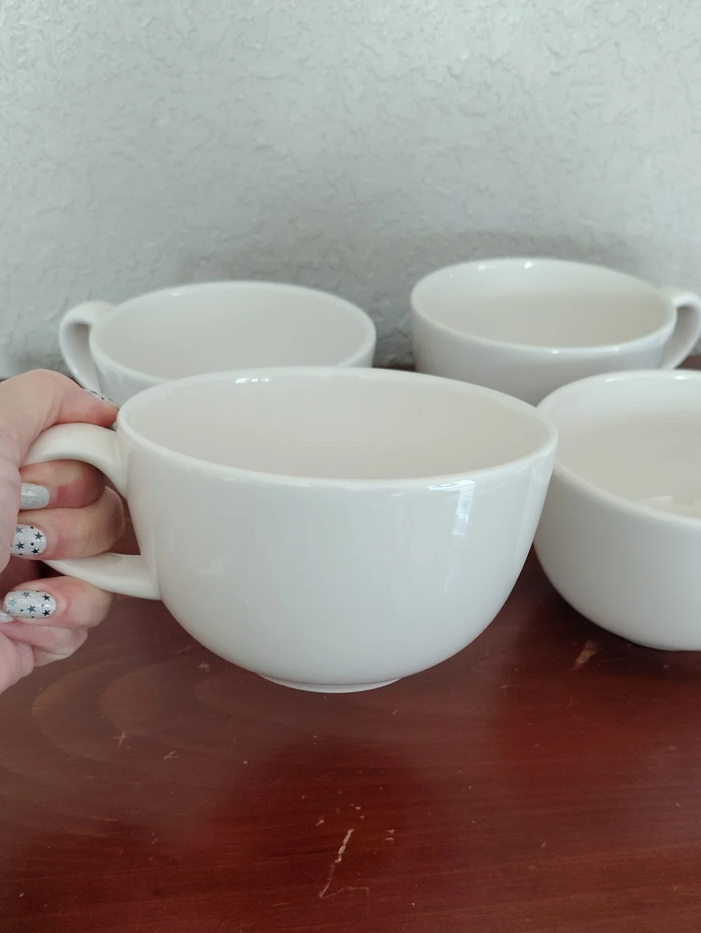 Pottery Barn Sauselito Mugs Set Of 4 Cream Color